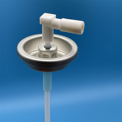 kupować One Inch Metered Aerosol Valve with Sliver Color and plastis stem tinplate Mounting Cup produkcja online